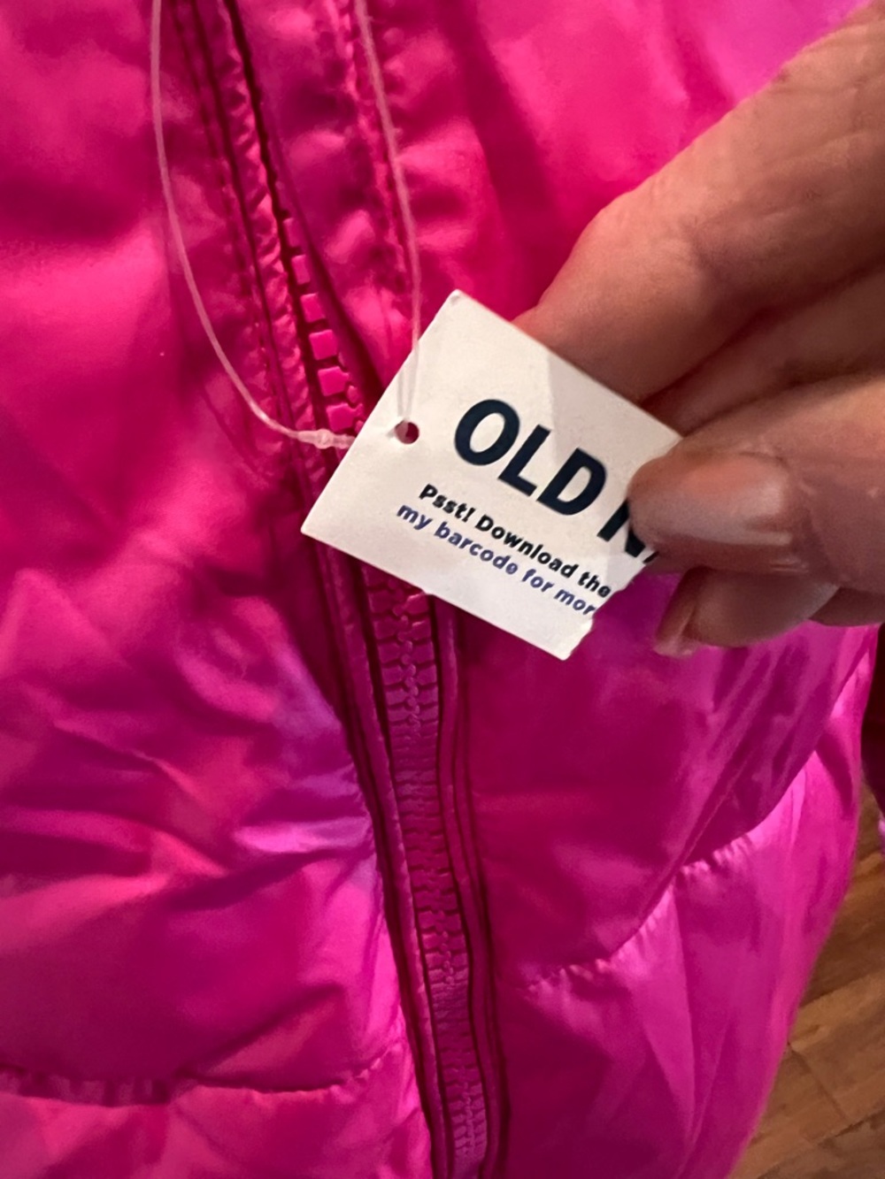 Old Navy Hot Pink Puffer Jacket - Picture 5 of 8
